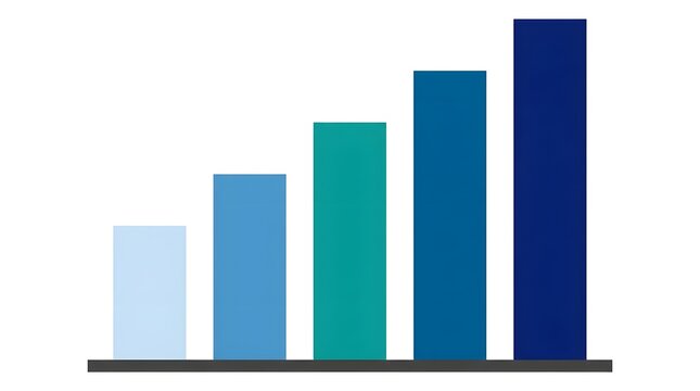 Five Bar Column Chart Infographic Template Data Statistics