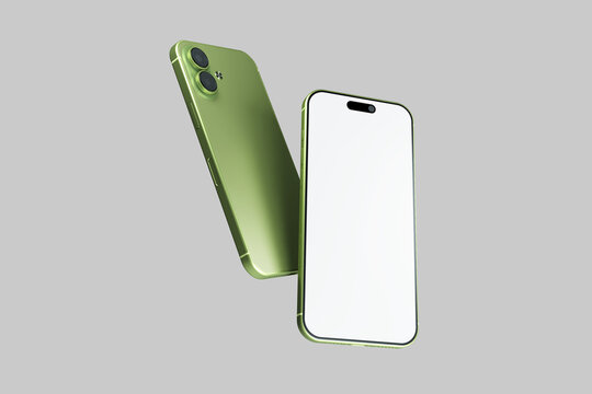 Floating Sage Green Smartphone 17 Mockup