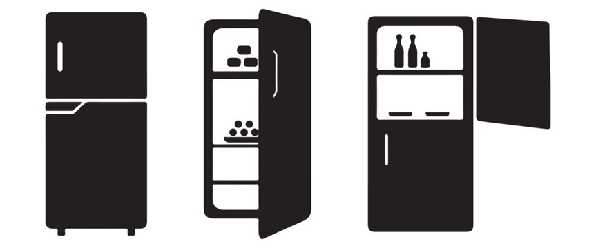 Refrigerator Icon Set &ndash; Kitchen Fridge Appliance Vector Collection Illustration
Web