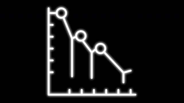 Neon Line Graphs Showing Data Trends and Analysis.