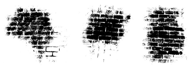 Grunge Brick Wall Stencil Paint Element Background Vector © Grunge Designs
