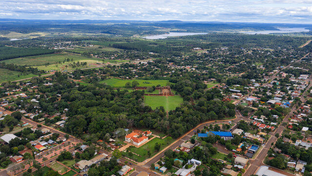 San Ignacio Min&iacute; Jesuit ruins, Misiones, Argentina, aerial view
