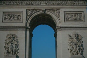 Fototapeta premium Arc de Triomphe Architectural Detail in Paris France