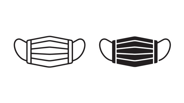 Surgical Face Masks Black And White For Health Concepts