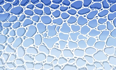 Obraz premium Top view of swimming pool water ripples, simple and iconic blue texture.