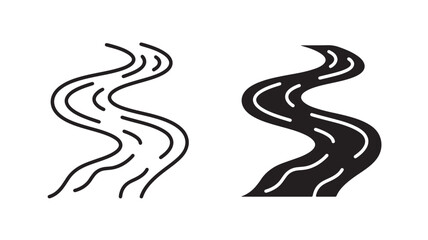 Fototapeta premium Abstract Wavy Lines Illustrations For Design Elements On White Background