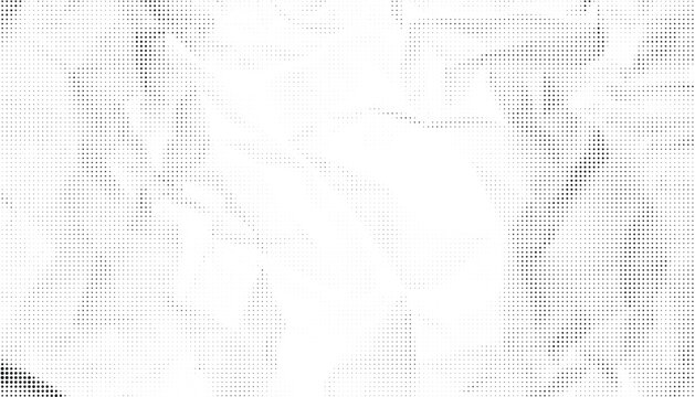 Crumpled Paper Halftone Texture, Distressed Comic Pop-Art Dotted Background Vector. Vintage Grunge Halftone Overlay, Wrinkled Paper Sheet with Gritty Dot Pattern. Distressed Retro Paper Texture.