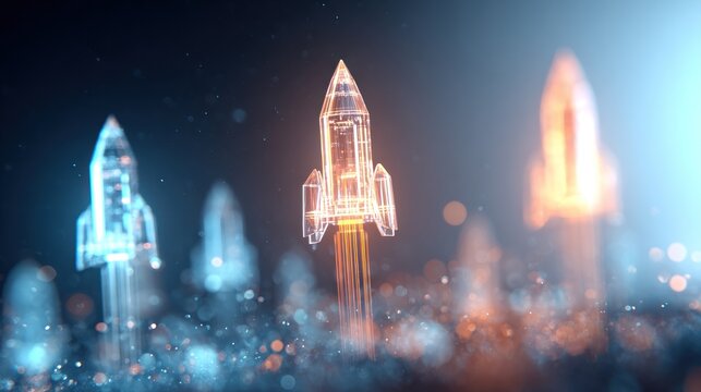 Transparent rocket launching in space