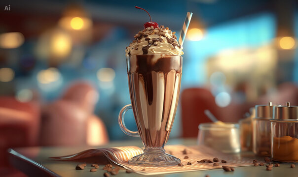Classic chocolate milkshake