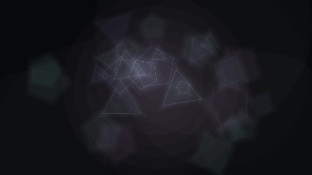 Generative Deep Space Nebula with Glowing Star Particles and Connections
