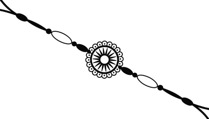 Modern geometric rakhi silhouette vector for raksha bandhan greetings. © Mst Insanara Begum