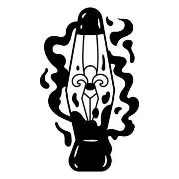 Whimsical lava lamp illustration