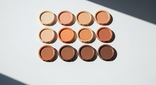 Assorted copper coins arranged in grid pattern