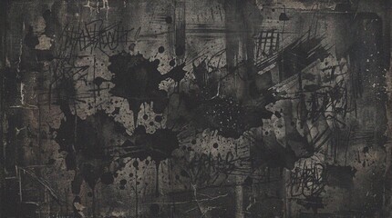 Fototapeta premium Dark grunge textured abstract background.