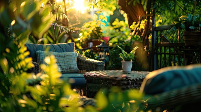 Golden Hour Serenity on the Patio