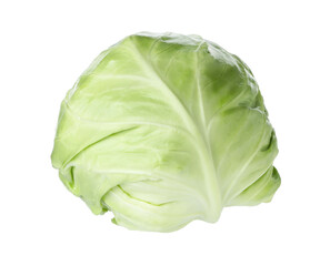 Obraz premium One whole fresh cabbage isolated on white