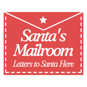 Festive santa mailroom letter graphic design