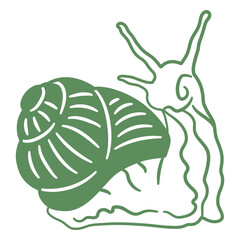 Green snail design © Vexels