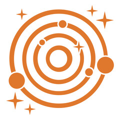 Orange planetary design © Vexels