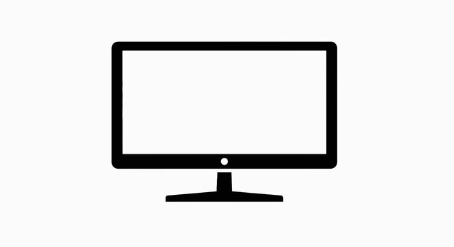 Computer monitor on a stand.