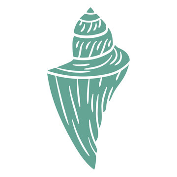 Spiral conch sea shell design