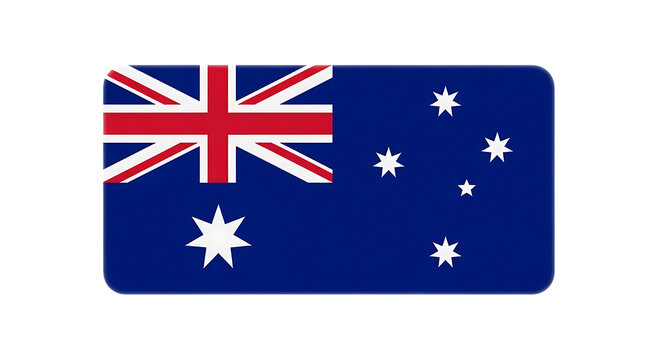 Australian flag isolated on transparent background