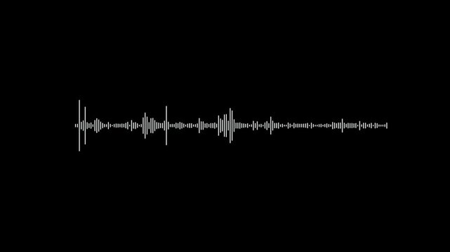 digital music equalizer animation, with vibrant sound bars and abstract audio spectrum visualization in black background 4k video
