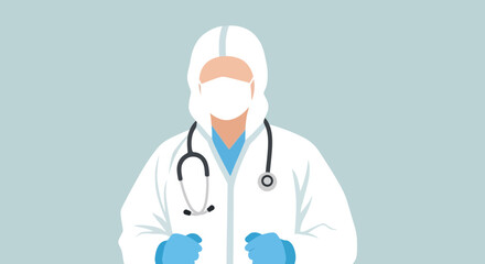 Fototapeta premium Doctor wearing protective medical gear 2.