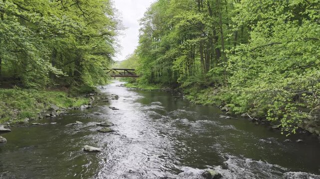 Mulde bei Nossen. Drohnen&uuml;berflug.  