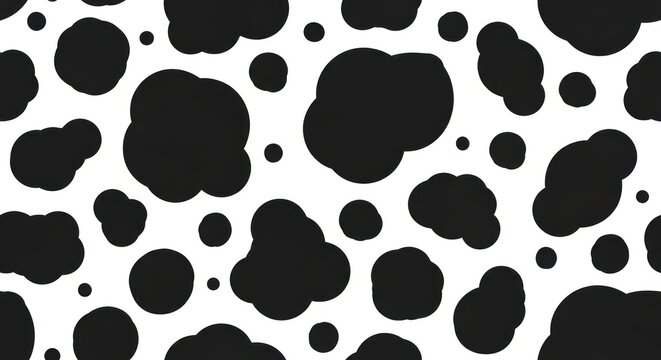 Black spots on white background texture.