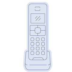 Obraz premium Retro cordless phone design