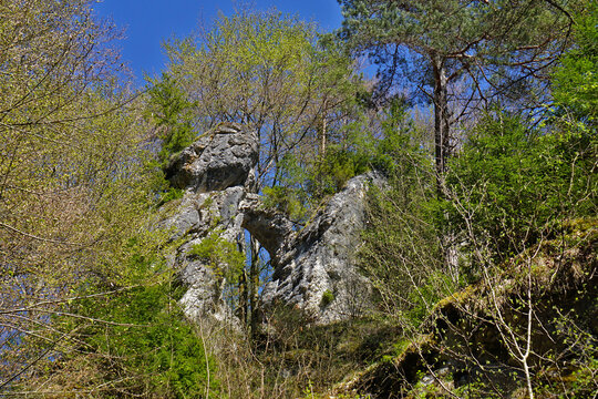 Felsentor bei B&auml;renthal - Gnadenweiler; Schw&auml;bische Alb;