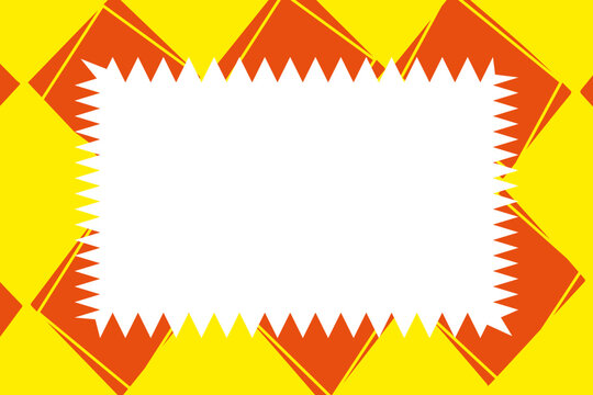 Vibrant geometric pattern with zigzag border