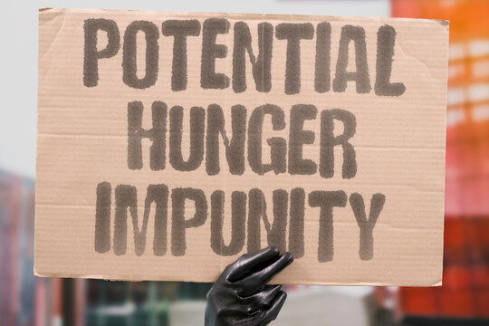 "Potential Hunger Impunity" Unrealized potential persistent hunger and entrenched impunity are products of the same system. UNREALIZED. HUNGER. IMPUNITY. ENTRENCHED. SYSTEM.
