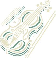 Artistic violin illustration design © Vexels