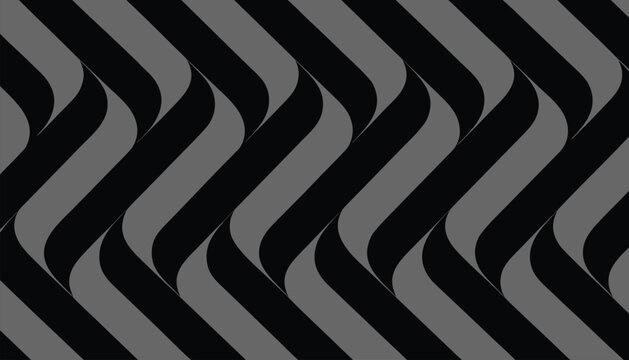 Modern Minimalist Grey Chevron Wave Dynamic Industrial Pattern
