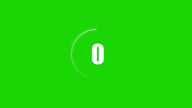 3 seconds countdown timer black color circle animation with transparent white background. Abstract beautiful countdown icon blue from 3 seconds to 0 seconds. 
