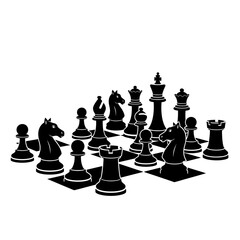Chess Pieces on a Board Game. © Khalil_Ozanich