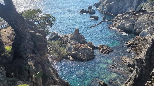 Stunning Coastal Landscape Featuring Clear Waters and Rocky Shores Ideal for Nature Lovers and Adventure Seekers Exploring Scenic Destinations Generative AI