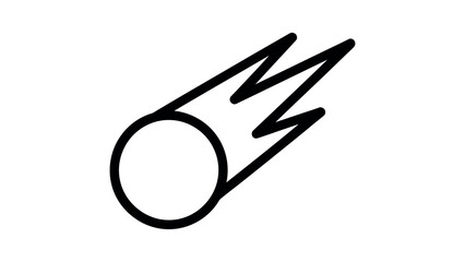Flying Meteor Comet Vector Icon Design © mr_studioo
