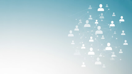 Fototapeta premium Global business communication network connecting diverse people across digital technology