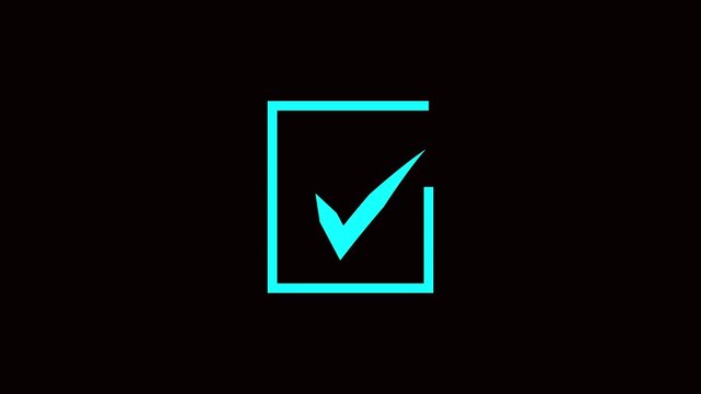 Animated check mark icon. right check mark icon transparent background