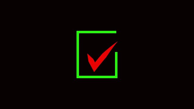 Animated check mark icon. right check mark icon transparent background