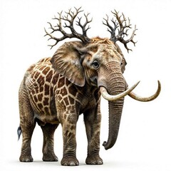 Fototapeta premium Big bull elephant alone in the frame