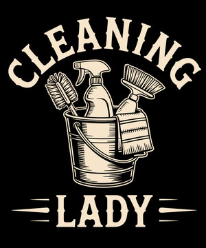 Cleaning Lady Housekeeper Cleanning Lady