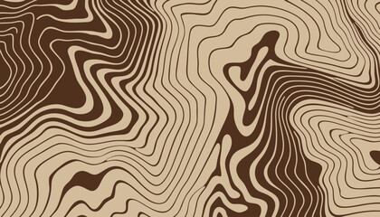 Brown Topographical Contour Line and Geographic Map Pattern Background © revpy