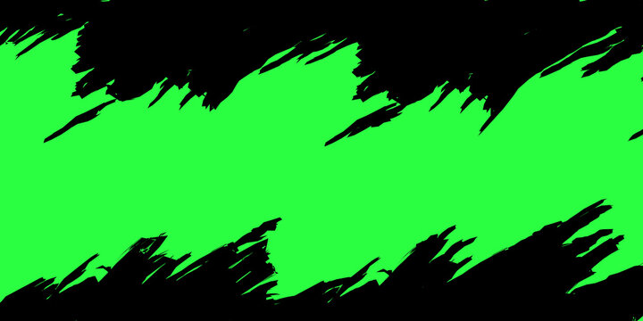 Green and Black Grunge Border Background