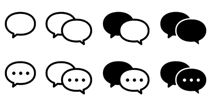Chat/talk/speech bubble icon (round)