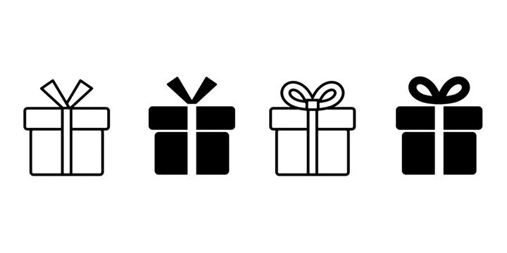 Cute birthday present gift/present box icon illustration