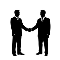 Fototapeta premium Two businessmen shaking hands in a professional gesture